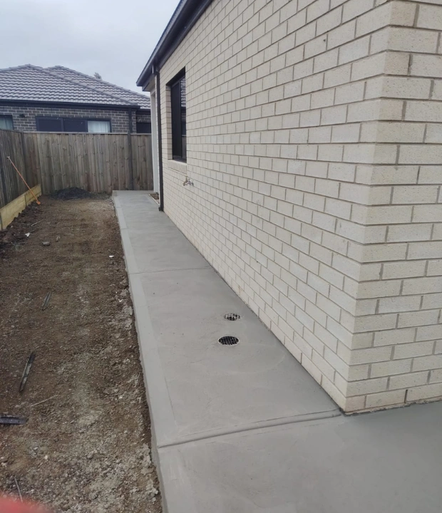 Concrete around the house