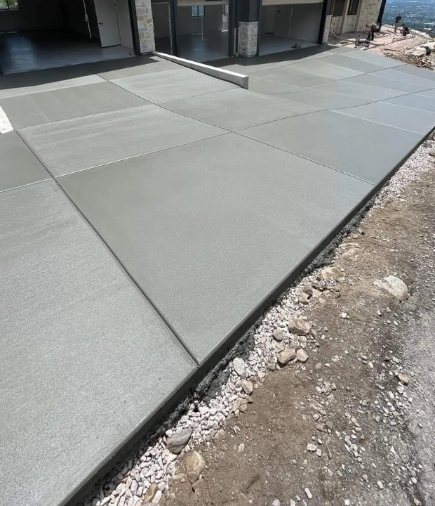 Concrete driveway