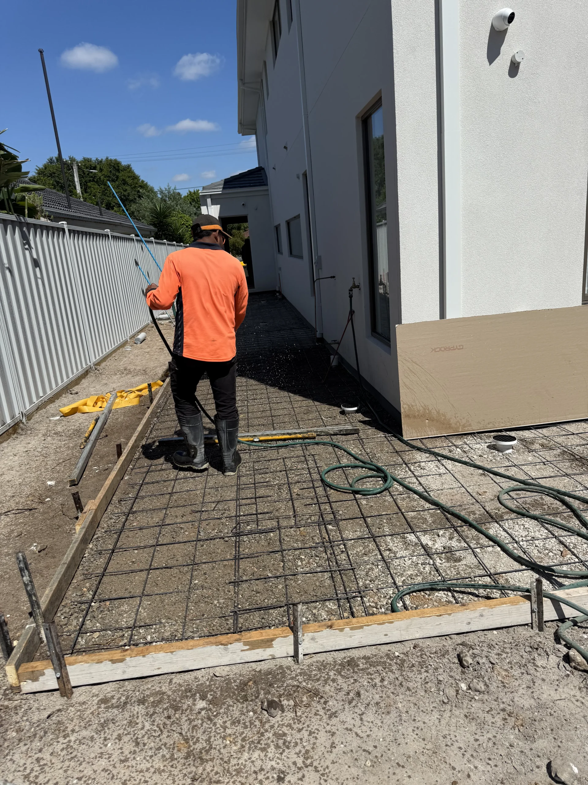 SMM Concreting Landscaping local team on site in Fawkner